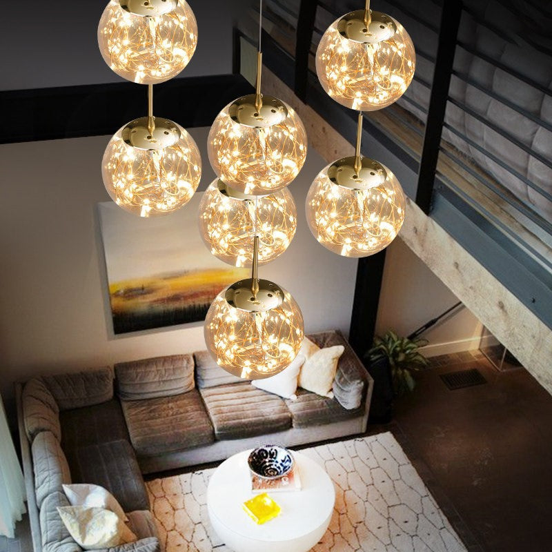 clear glass bubble chandelier