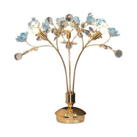 Thumbnail for Bulbs Gold Ball Desk Lamp Faceted Crystal Nightstand Flower Design