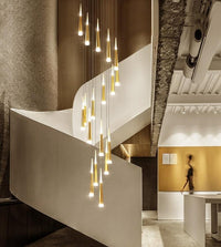 Thumbnail for 2-Story Foyer Pendant Meteor Light Staircase Chandelier