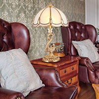 Thumbnail for Classic Dome Table Light with Bird Decoration in Brass