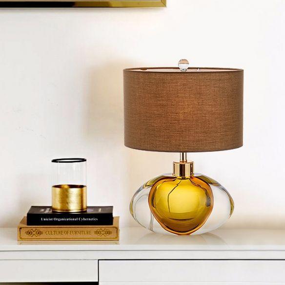 Colorful glazed attitude desk lamp