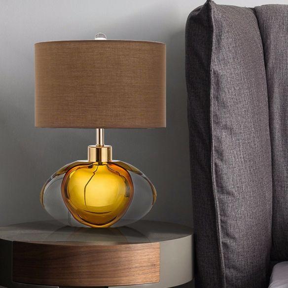Colorful glazed attitude desk lamp