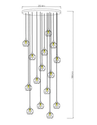 Thumbnail for Modern Chandelier Crystal Ball Linear Pendant Light