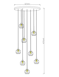Thumbnail for Modern Chandelier Crystal Ball Linear Pendant Light