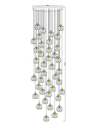 Thumbnail for Modern Chandelier Crystal Ball Linear Pendant Light