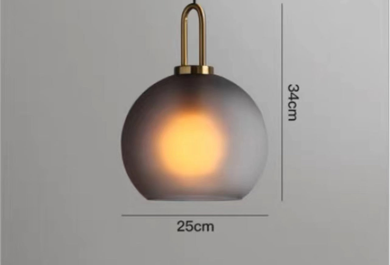 Retro Industrial Style Frosted Glass Chandelier Pedant