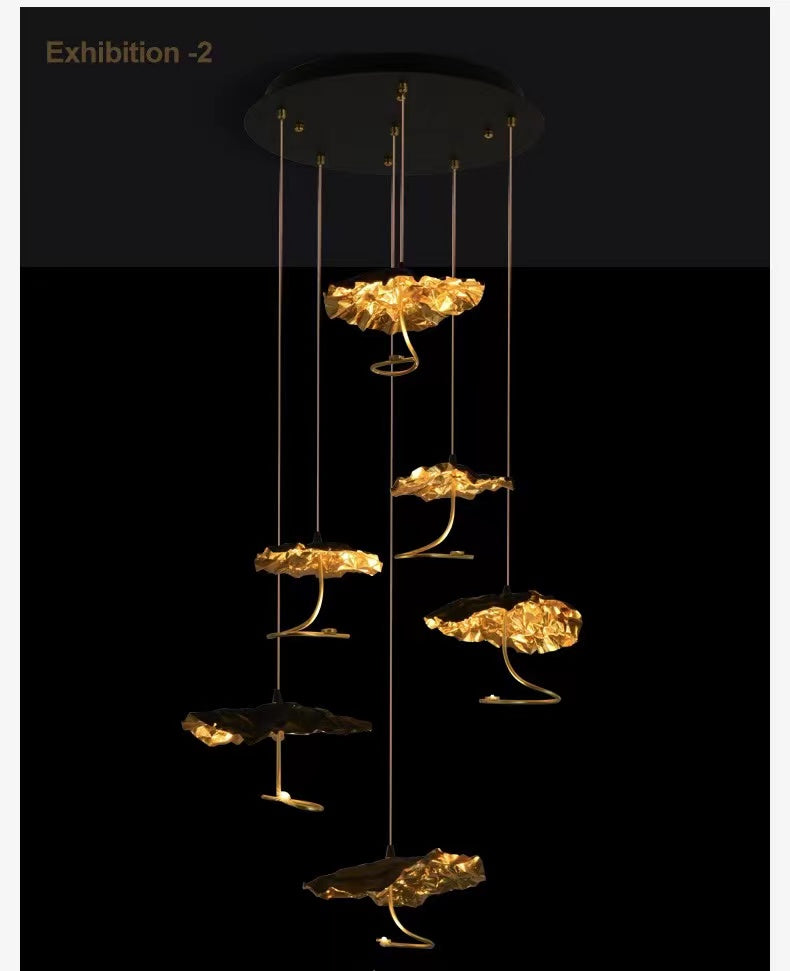 brass chandelier