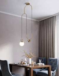 Thumbnail for clear blown glass bubble pendant lamp