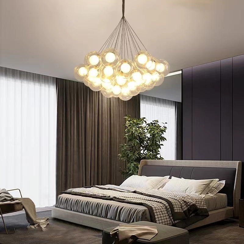bubble ball chandelier