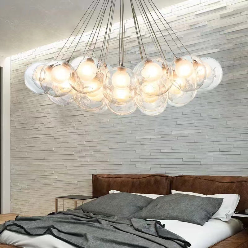 glass bubble chandeliers