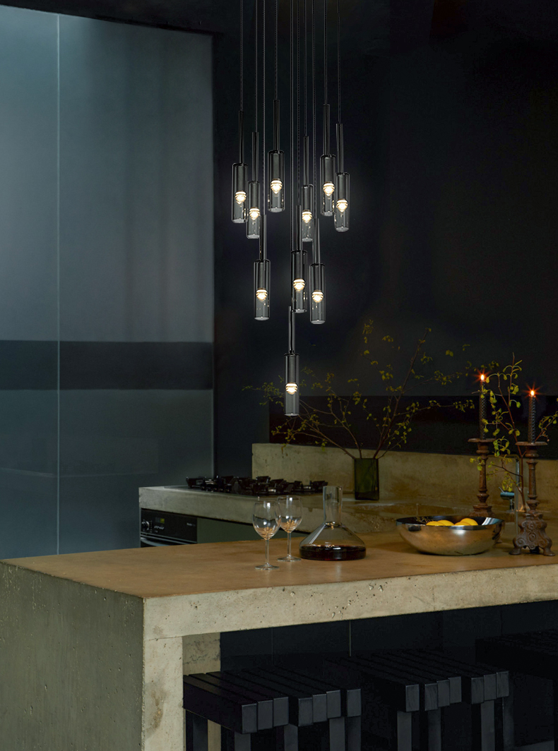 black beaded chandelier