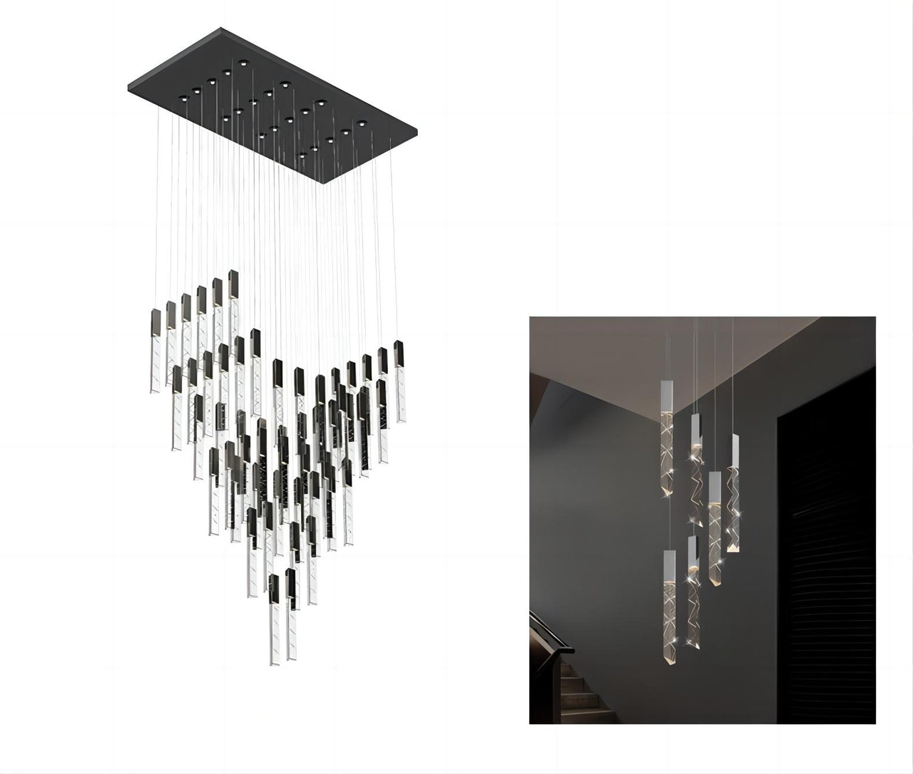black crystal light fixture