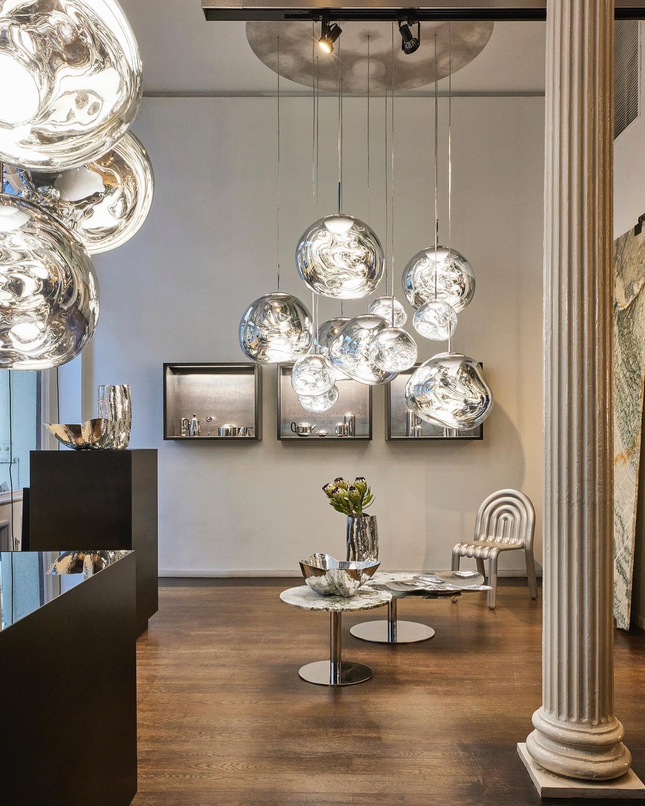 bubble ball chandelier