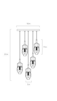 Thumbnail for black crystal light fixture