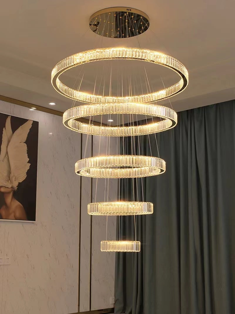 Light Luxury Crystal Ring Chandelier