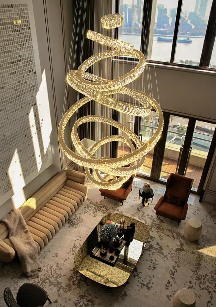 Light Luxury Crystal Ring Chandelier