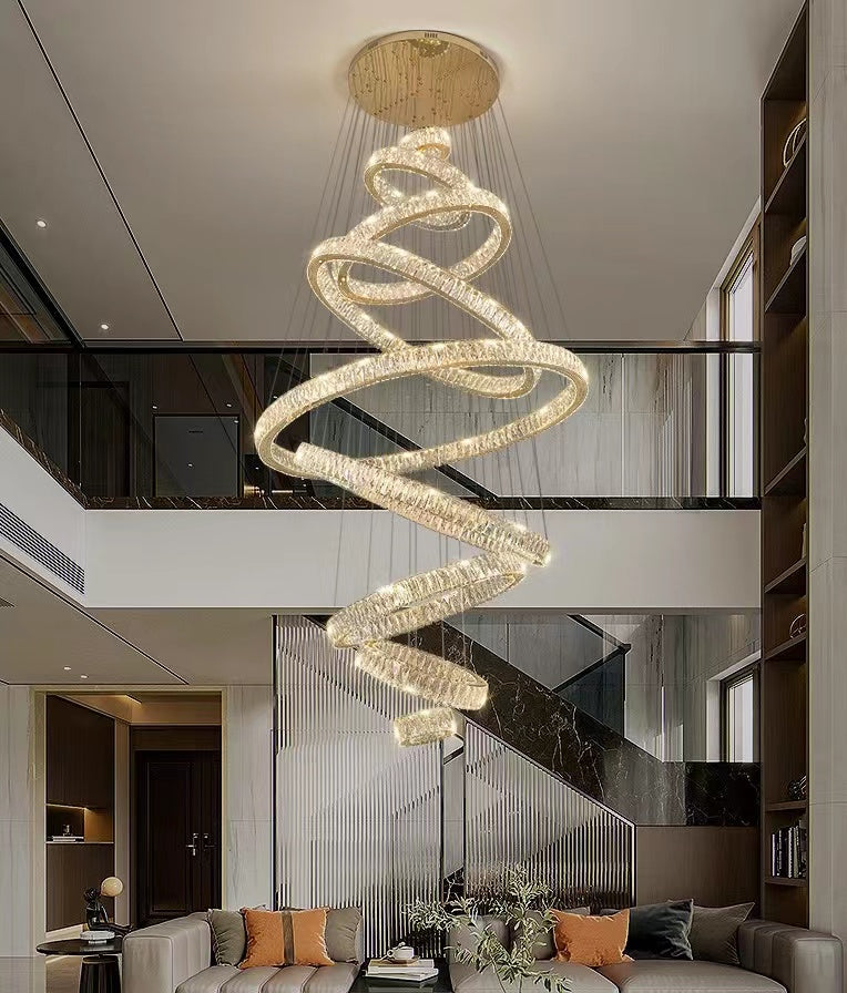 Light Luxury Crystal Ring Chandelier
