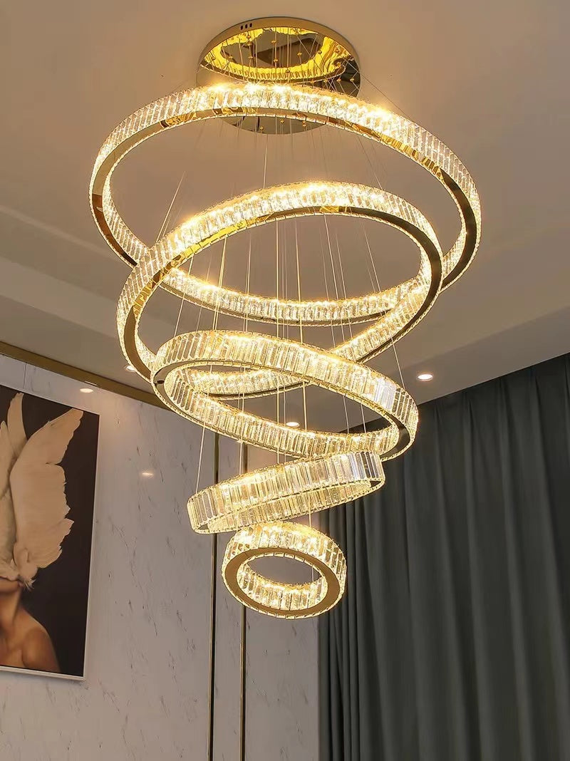 Light Luxury Crystal Ring Chandelier