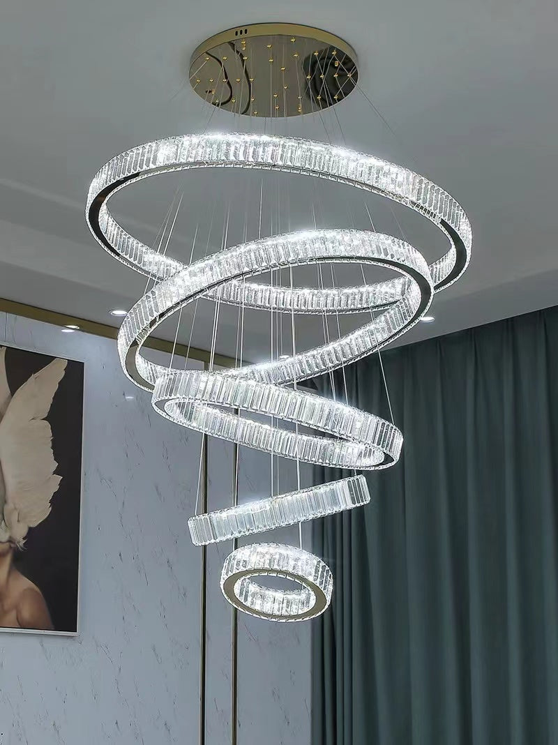 Light Luxury Crystal Ring Chandelier