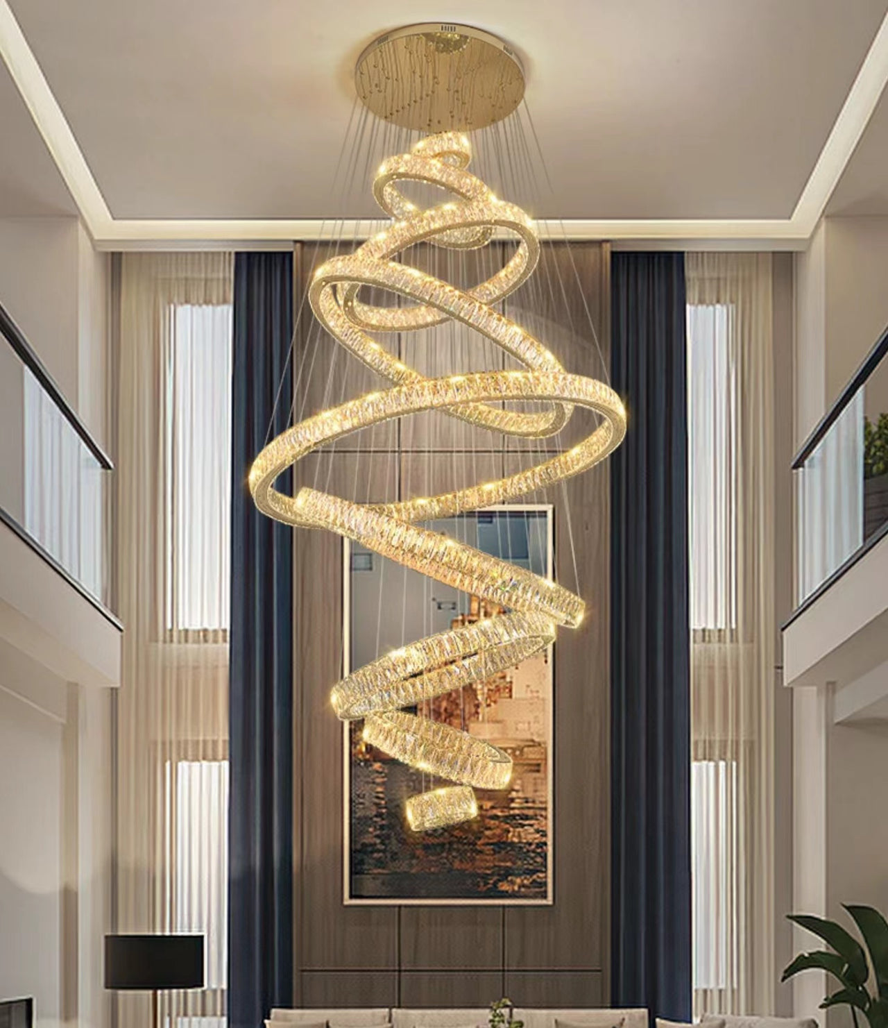 Light Luxury Crystal Ring Chandelier