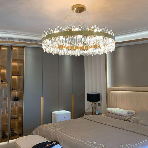 round crystal chandelier