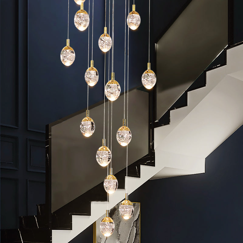 Light Luxury Oval Crystal Villa Chandelier