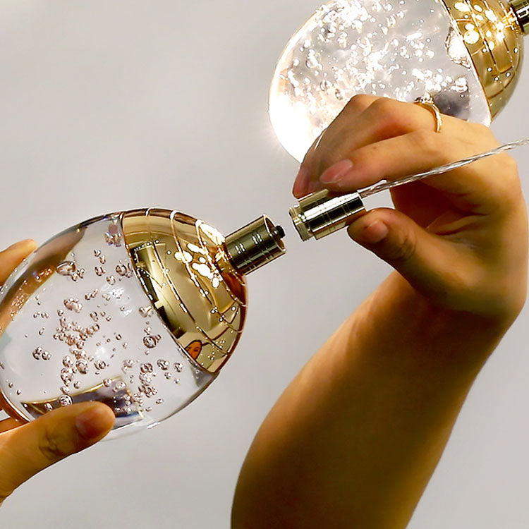 bubble globe chandelier