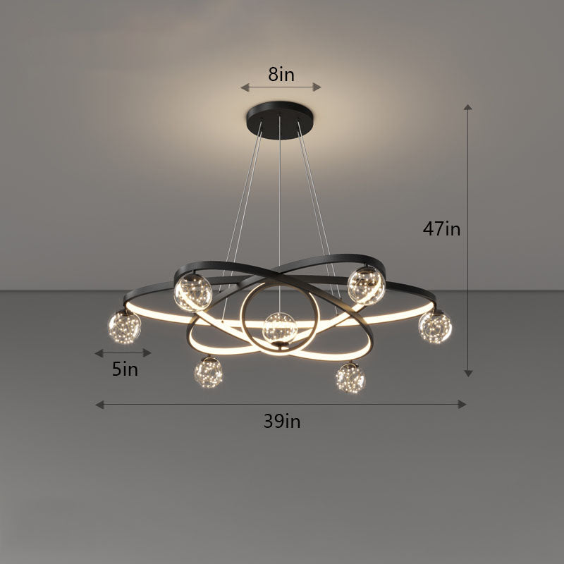 black beaded chandelier