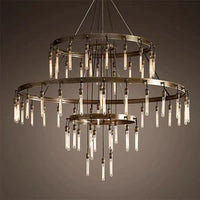 Thumbnail for Brushed Nickel Chandelier Classic Vintage Pendant