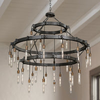 Thumbnail for Brushed Nickel Chandelier Classic Vintage Pendant