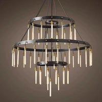 Thumbnail for Brushed Nickel Chandelier Classic Vintage Pendant