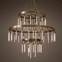 Thumbnail for Brushed Nickel Chandelier Classic Vintage Pendant