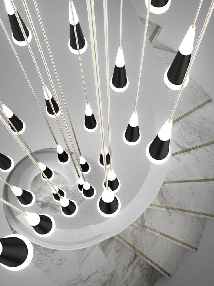 2-Story Foyer Pendant Meteor Light Staircase Chandelier