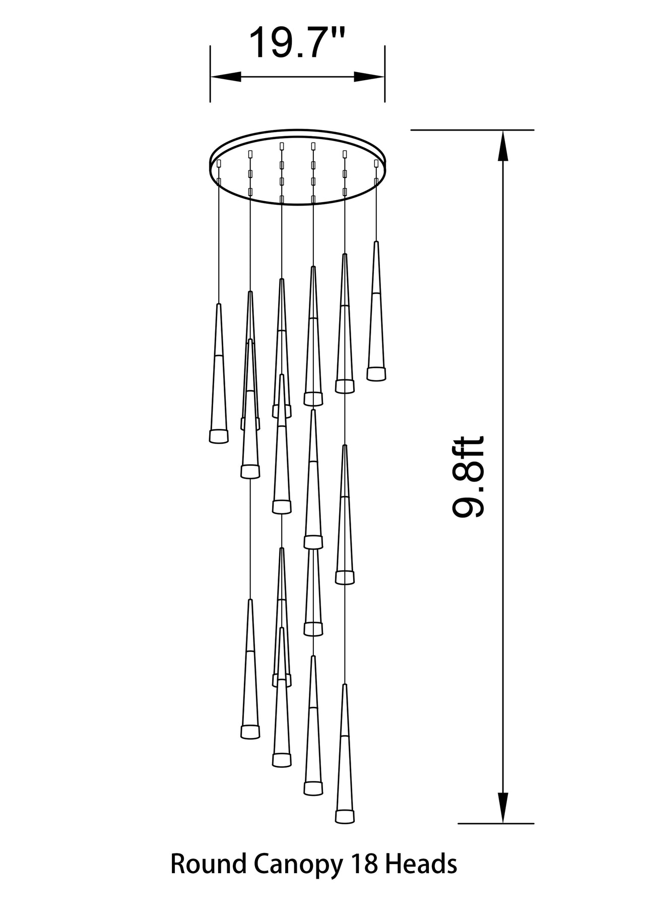 2-Story Foyer Pendant Meteor Light Staircase Chandelier