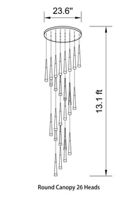 Thumbnail for 2-Story Foyer Pendant Meteor Light Staircase Chandelier