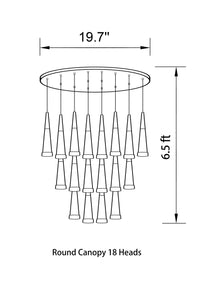 Thumbnail for 2-Story Foyer Pendant Meteor Light Staircase Chandelier