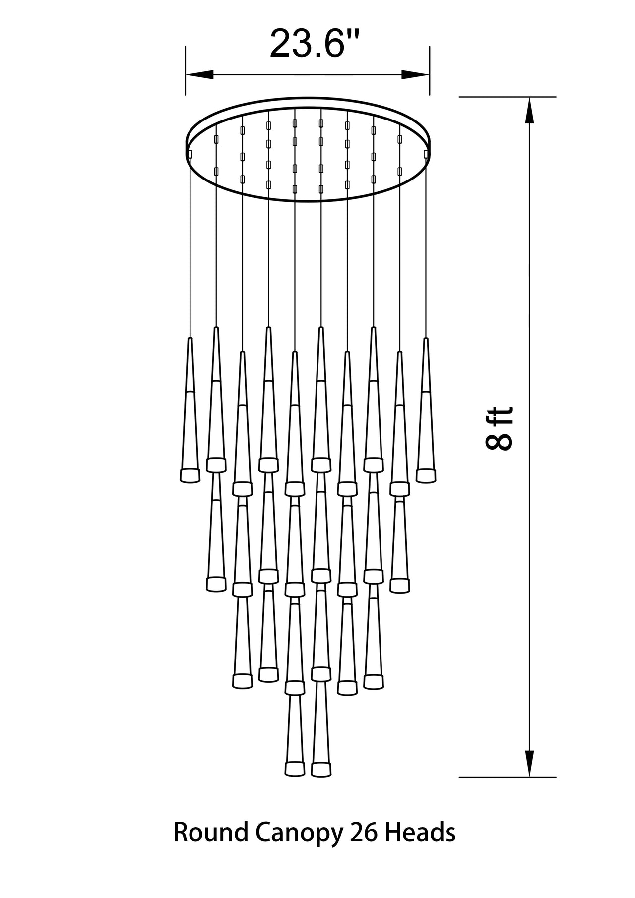 2-Story Foyer Pendant Meteor Light Staircase Chandelier