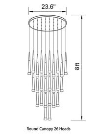 Thumbnail for 2-Story Foyer Pendant Meteor Light Staircase Chandelier