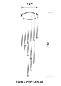 Thumbnail for 2-Story Foyer Pendant Meteor Light Staircase Chandelier