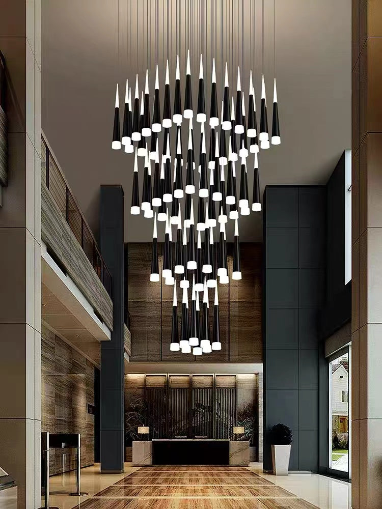 2-Story Foyer Pendant Meteor Light Staircase Chandelier
