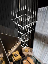 Thumbnail for 2-Story Foyer Pendant Meteor Light Staircase Chandelier