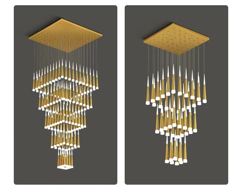 2-Story Foyer Pendant Meteor Light Staircase Chandelier