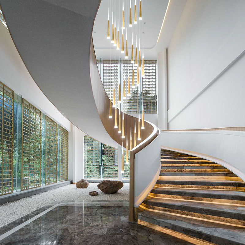 2-Story Foyer Pendant Meteor Light Staircase Chandelier
