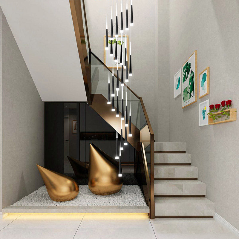 2-Story Foyer Pendant Meteor Light Staircase Chandelier