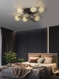 Thumbnail for Modern All-Copper Light Luxury Crystal Ceiling Lamp