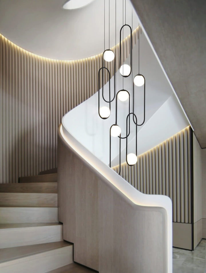 black modern chandelier
