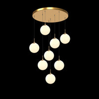 Thumbnail for Frosted Modern Bubble Ball Pendant Foyer Chandelier