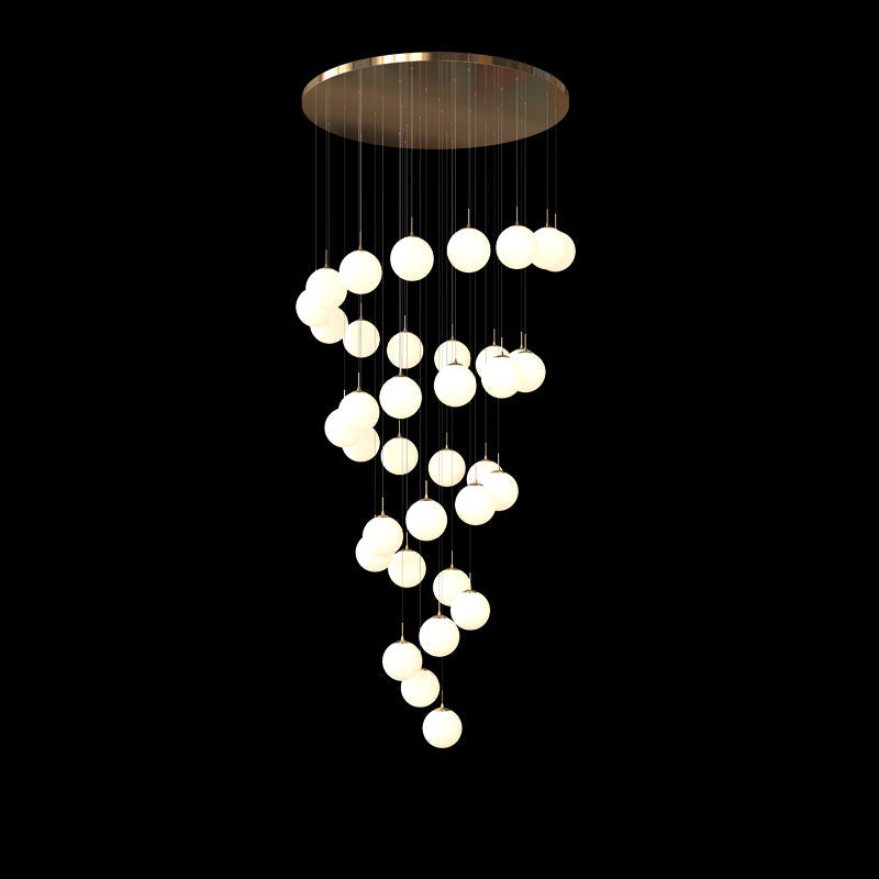 Frosted Modern Bubble Ball Pendant Foyer Chandelier