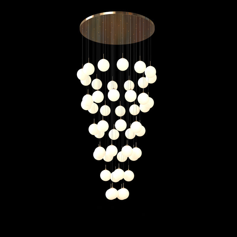 Frosted Modern Bubble Ball Pendant Foyer Chandelier