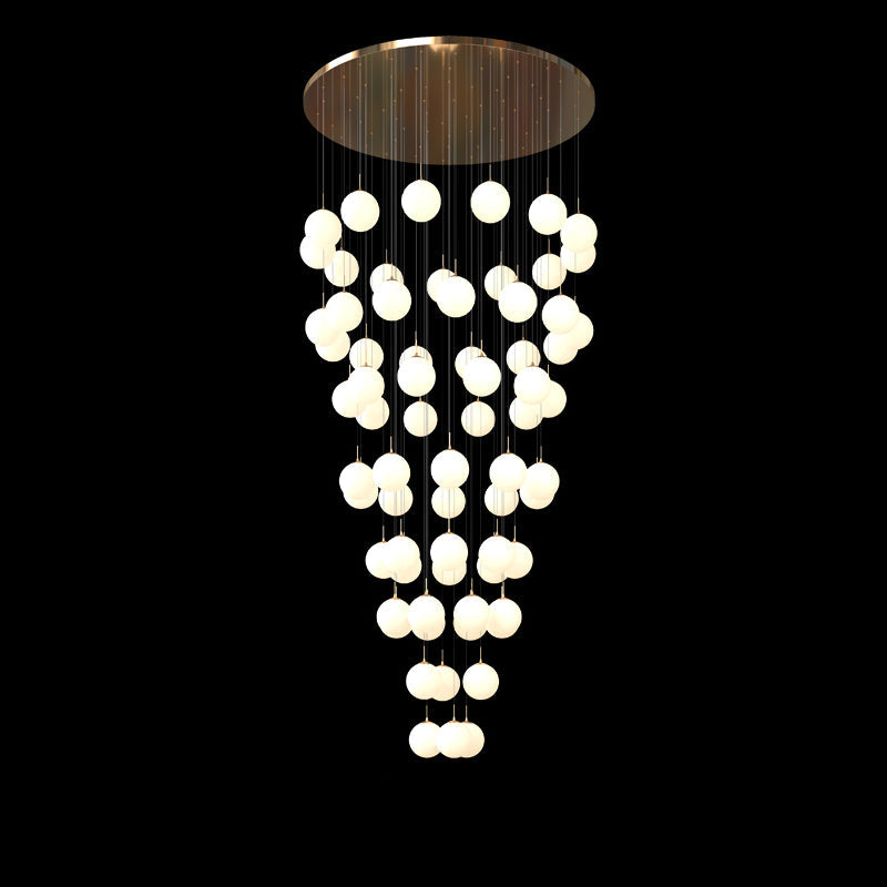 Frosted Modern Bubble Ball Pendant Foyer Chandelier